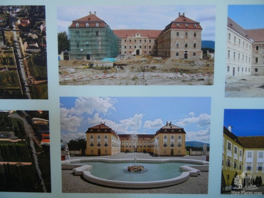 Фотографии до и после реставрации замка Schloss Hof Фото достопримечательностей Австрии: Фотографии до и после реставрации замка Schloss Hof
