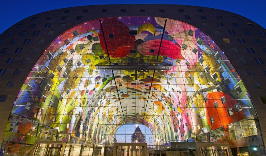 Огромная арка рынка Markthal, Роттердам, Голландия (Markthal, Róterdam) Фото достопримечательностей других стран Европы: Огромная арка рынка Markthal, Роттердам, Голландия (Markthal, Róterdam)